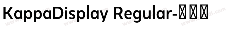 KappaDisplay Regular字体转换